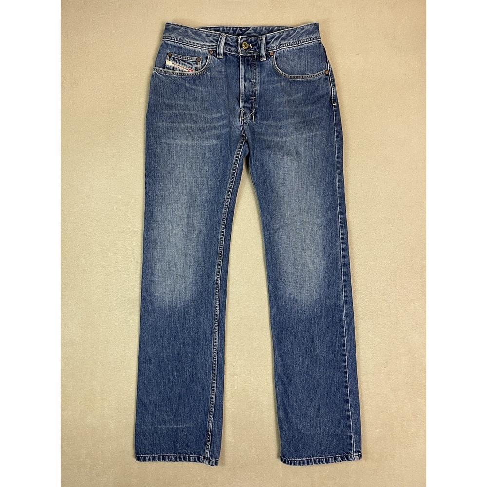 Diesel Jeans Mens 29 Levan Blue Straight Leg Medium Wash EUC